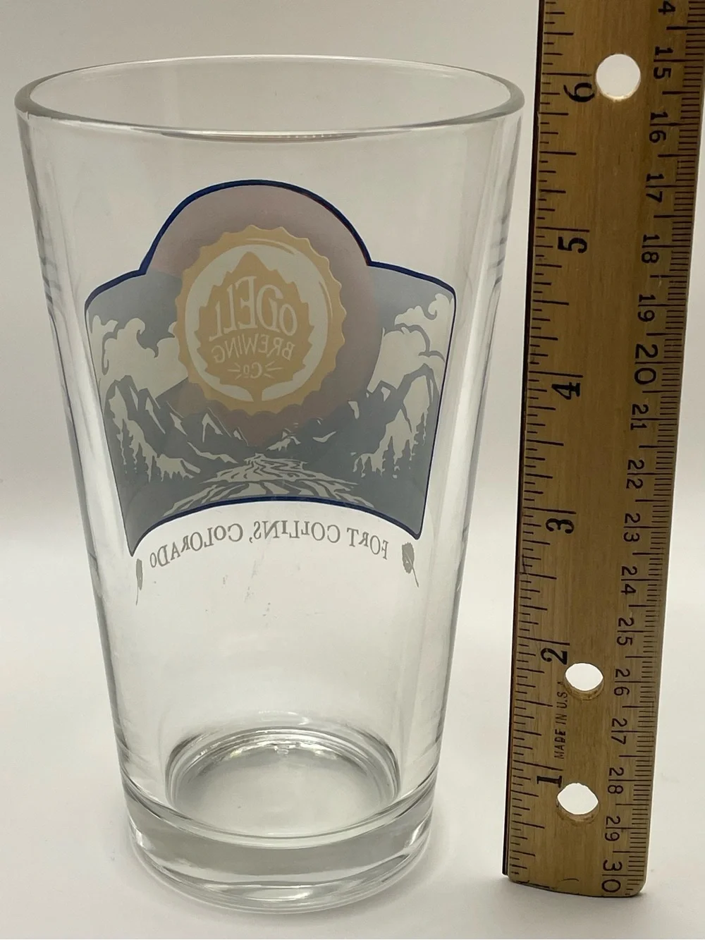 Odell Brewing Company Pint Beer Glass Fort Collins, Colorado